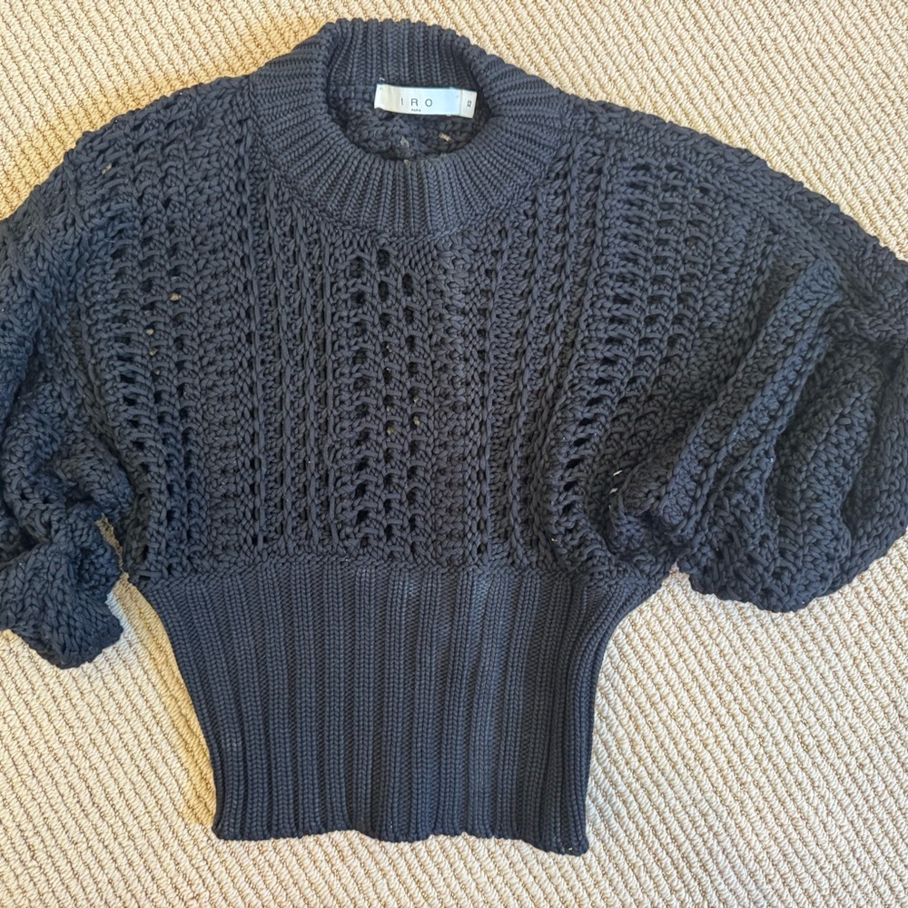 IRO Black Cowl Neck Sweater